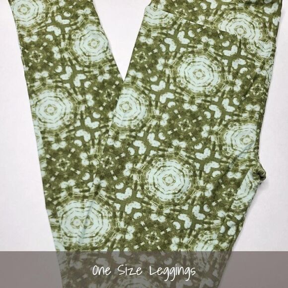 LuLaRoe OS Leggings Green Blue Tie Dye NEW - Picture 1 of 1